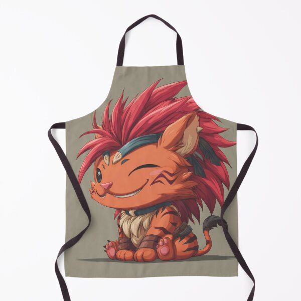 Item preview, Chibi Flame‑Tail Beast | Cute Tribal Fantasy Creature designed and sold by MyChibiArts.