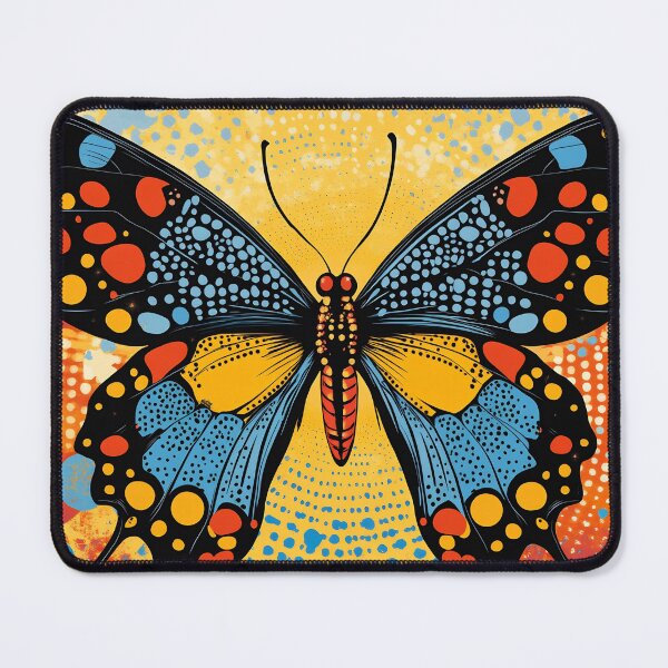 Item preview, Colorful Butterfly Pop Art, Vivid Dotted Wings Graphic Print designed and sold by daila70.