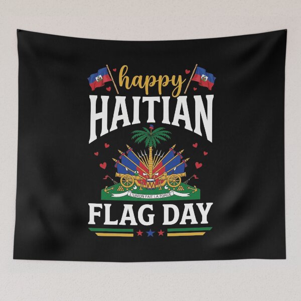 Item preview, Happy Haitian Flag Day Haiti Crest Flags May 18 Tee designed and sold by SofenArt.