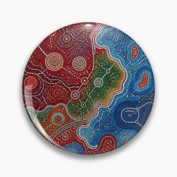 Item preview, Aboriginal Inspired Dot Art - Lava and Water Circular Epicenters designed and sold by GrinGalore.