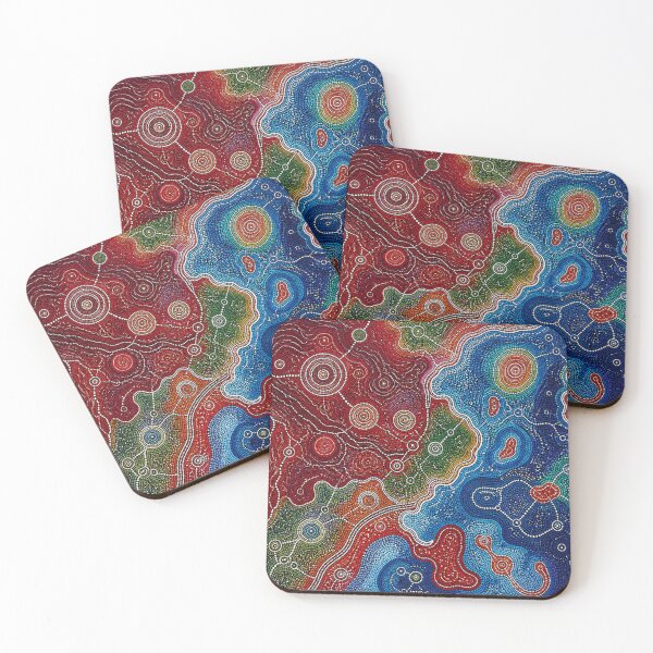 Item preview, Aboriginal Inspired Dot Art - Lava and Water Circular Epicenters designed and sold by GrinGalore.