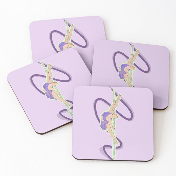 Item preview, Pole dancer artwork in purple & green designed and sold by BaRozen.