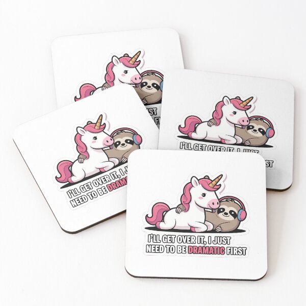 Item preview, Dramatic Unicorn and Sloth designed and sold by NiftyWrx.
