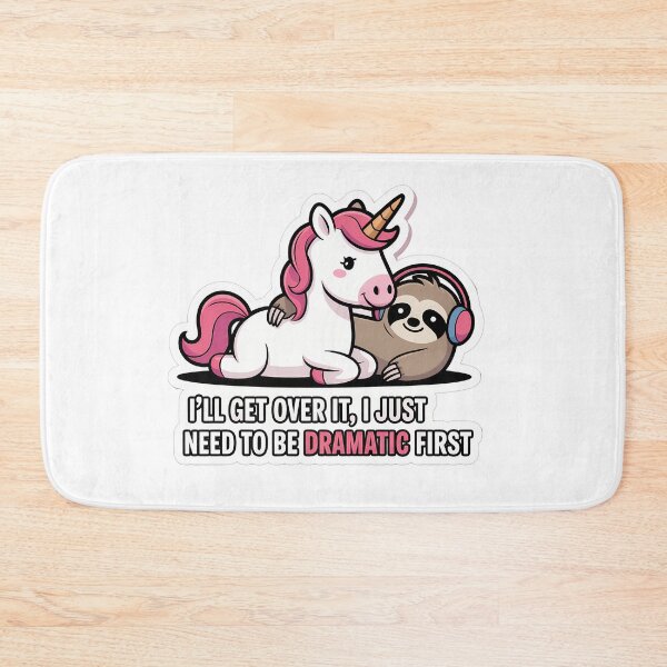 Item preview, Dramatic Unicorn and Sloth designed and sold by NiftyWrx.
