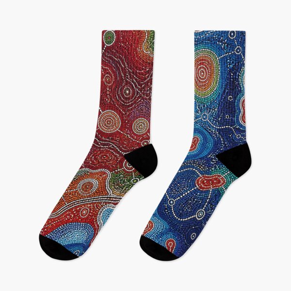 Item preview, Aboriginal Inspired Dot Art - Lava and Water Circular Epicenters designed and sold by GrinGalore.