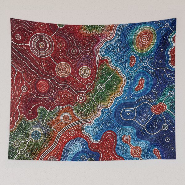 Item preview, Aboriginal Inspired Dot Art - Lava and Water Circular Epicenters designed and sold by GrinGalore.