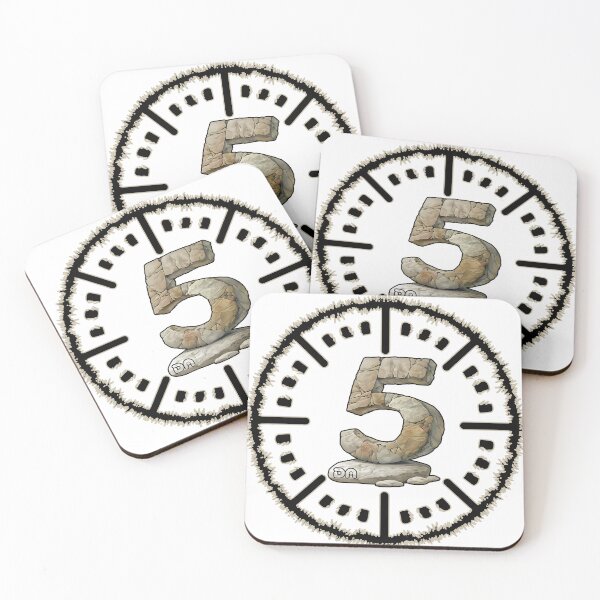 Item preview, Stone Carved Number 5 Ancient Tribal Badge Symbol Illustration designed and sold by DesignArtist.ia.
