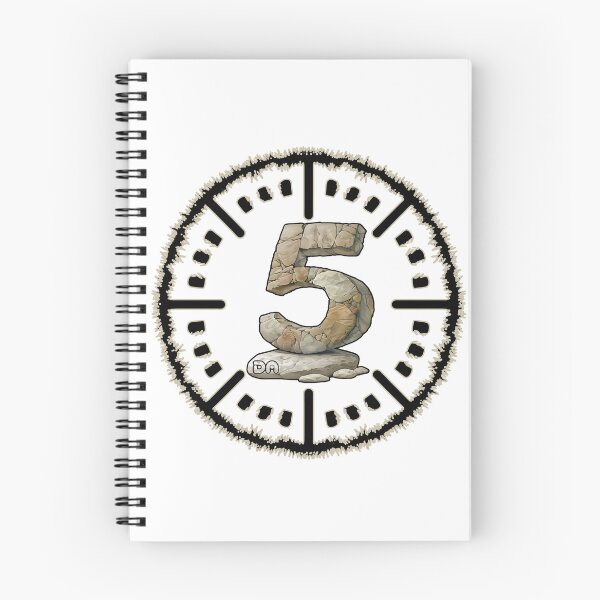 Item preview, Stone Carved Number 5 Ancient Tribal Badge Symbol Illustration designed and sold by DesignArtist.ia.