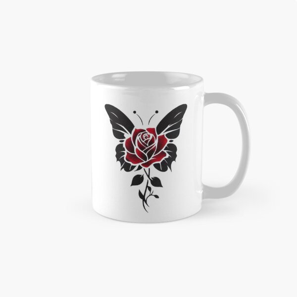 Item preview,  Dark Black Butterfly with Rose Gothic Floral Butterfly Minimalist Art designed and sold by Mr-MC-kitty.