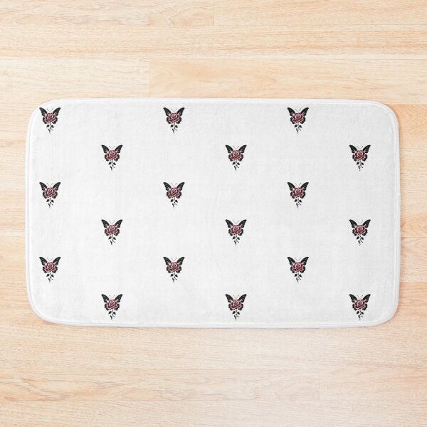 Item preview,  Dark Black Butterfly with Rose Gothic Floral Butterfly Minimalist Art designed and sold by Mr-MC-kitty.