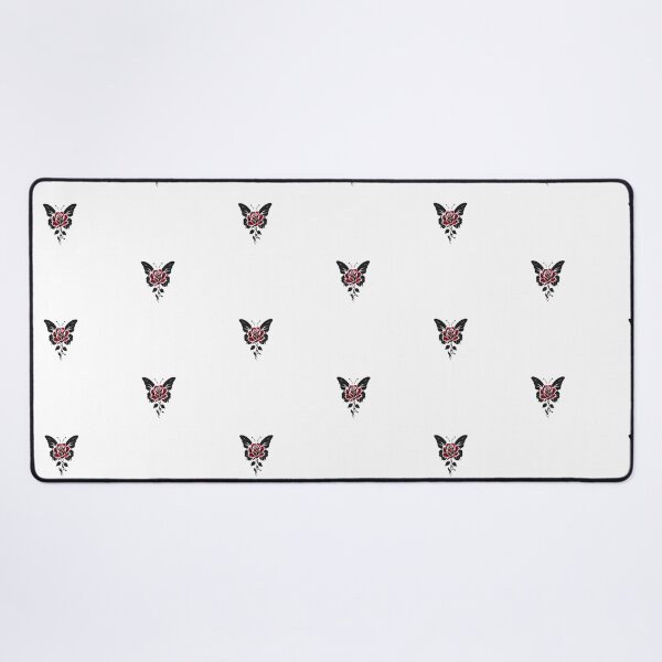Item preview,  Dark Black Butterfly with Rose Gothic Floral Butterfly Minimalist Art designed and sold by Mr-MC-kitty.