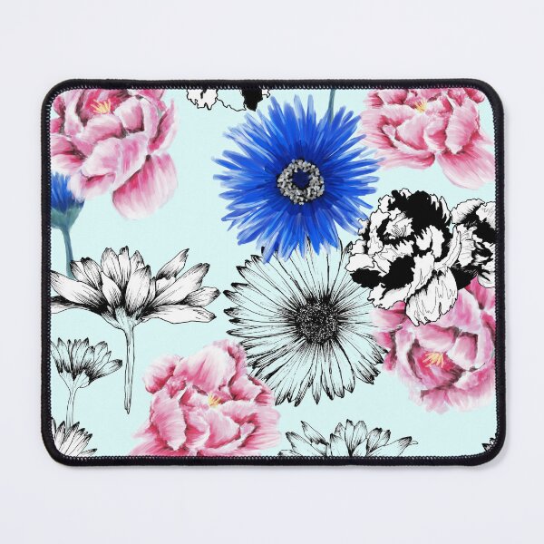 Item preview, Floral pattern peony daisy designed and sold by elenabdesigns.
