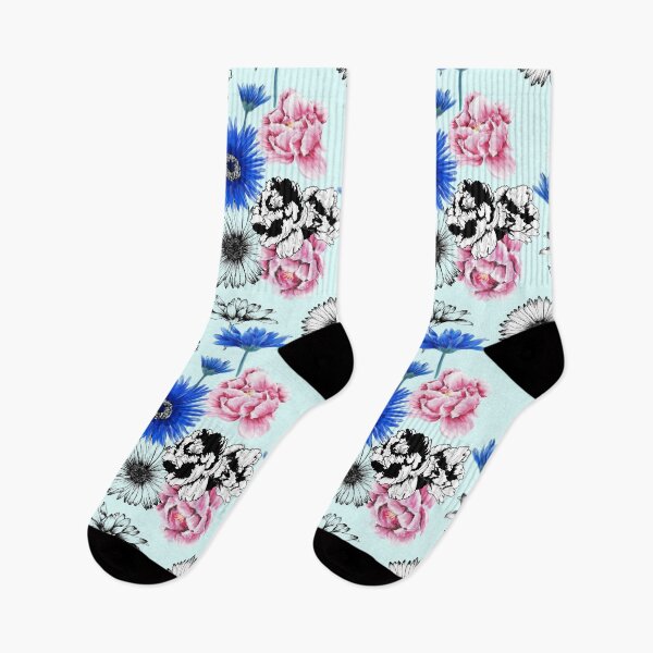 Item preview, Floral pattern peony daisy designed and sold by elenabdesigns.