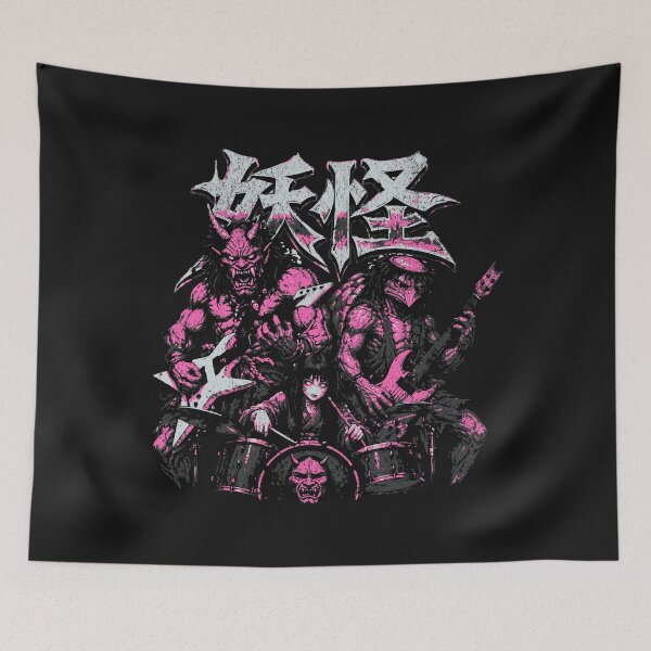 Item preview, Japanese Yokai Heavy Metal Band designed and sold by AwesomeBeyondLimits.