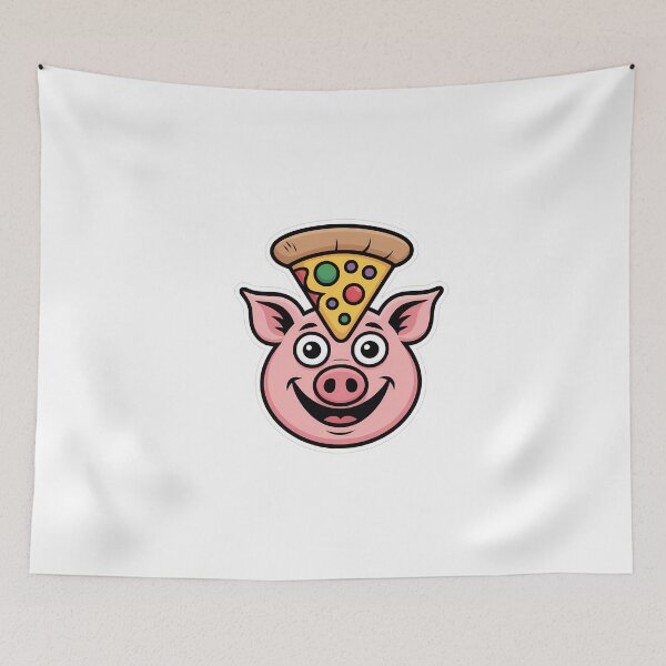 Item preview, Pig in Pizza Hat designed and sold by NiftyWrx.