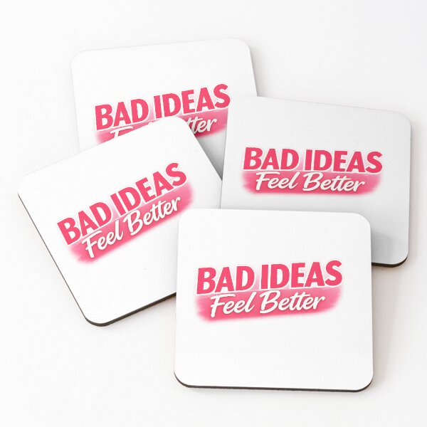 Item preview, Bad Ideas Feel Better Pink Retro Quote Aesthetic designed and sold by PMDesignStudio.