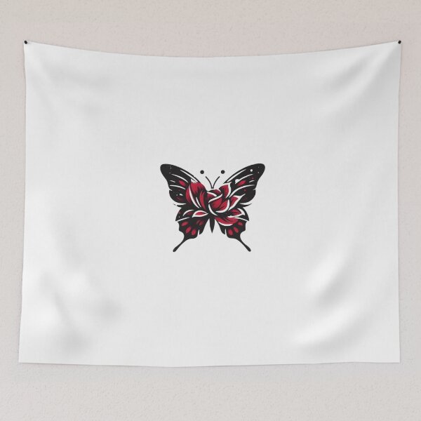 Item preview,  Dark Red and Black Butterfly Gothic Feminine Butterfly Art Print designed and sold by Mr-MC-kitty.
