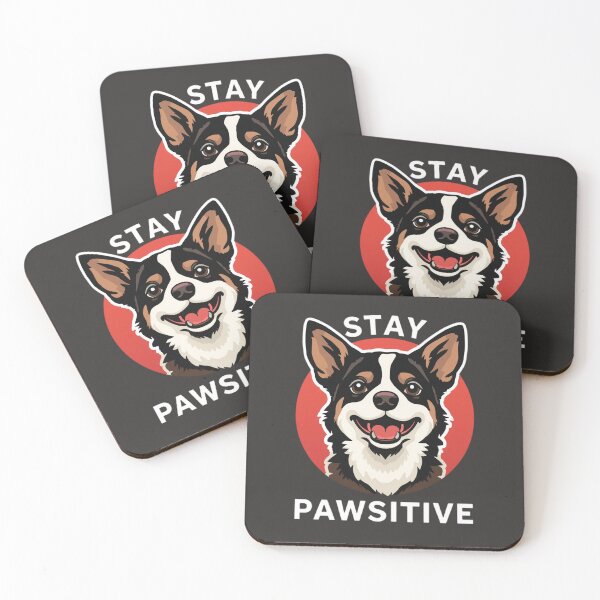 Item preview, Stay Pawsitive Dog Shirt Funny Dog Lover Gift Corgi Dog Mom Dad Positive Quote Tee designed and sold by Sky-bully.