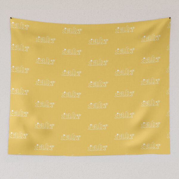 Item preview, Hello Summer Tropical Beach Scene - Modern Line Art Palms designed and sold by KaBaRen.