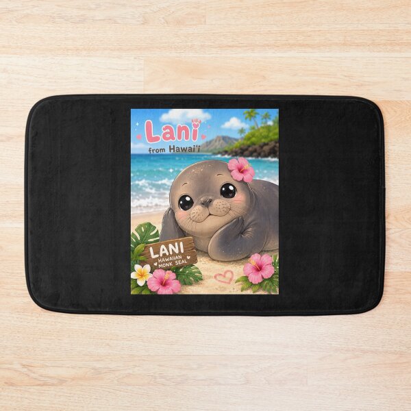 Item preview, Lani the Hawaiian Monk Seal – Kawaii Hawaii Ocean Animal Design designed and sold by 808void.