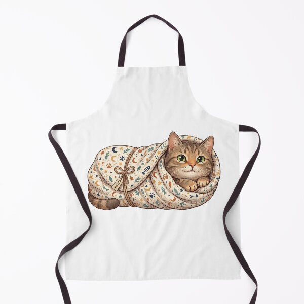 Item preview, Cozy Burrito Cat Cute Illustration designed and sold by SoftPawsAtelier.