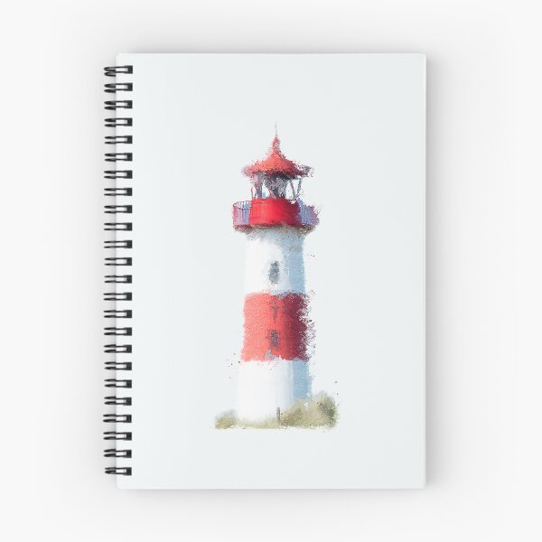 Item preview, Watercolour Red White Lighthouse designed and sold by WhiteBreeze.