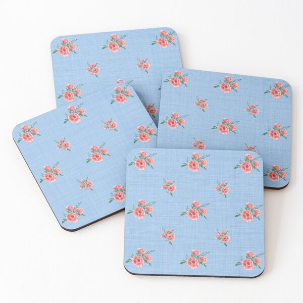 Item preview,  Charming rose pattern with light blue background designed and sold by studiodrchicken.