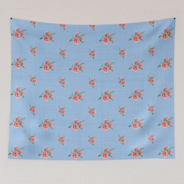 Item preview,  Charming rose pattern with light blue background designed and sold by studiodrchicken.