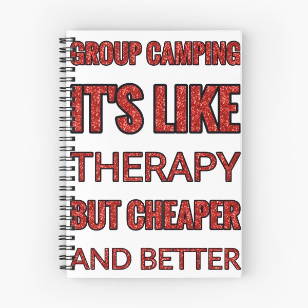 Item preview, Group Camping It'S Like Therapy But Cheaper And Better Red Rhinestone designed and sold by TheIconSmith.