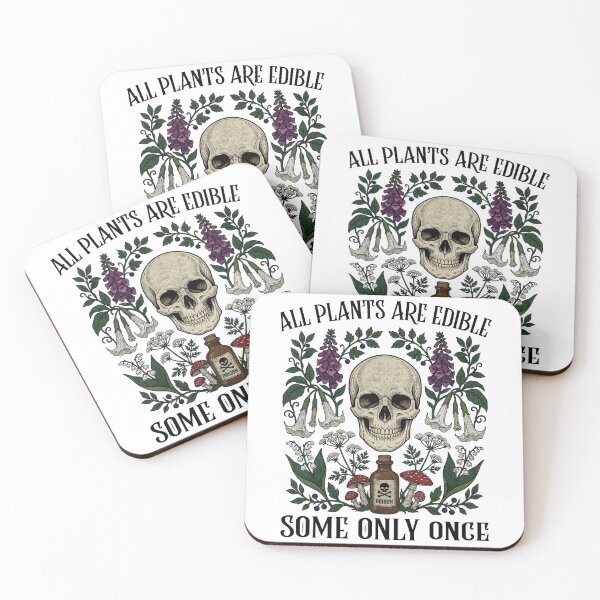 Item preview, All Plants Are Edible Gothic Botanical Poison Garden designed and sold by FreshVibe Prints.