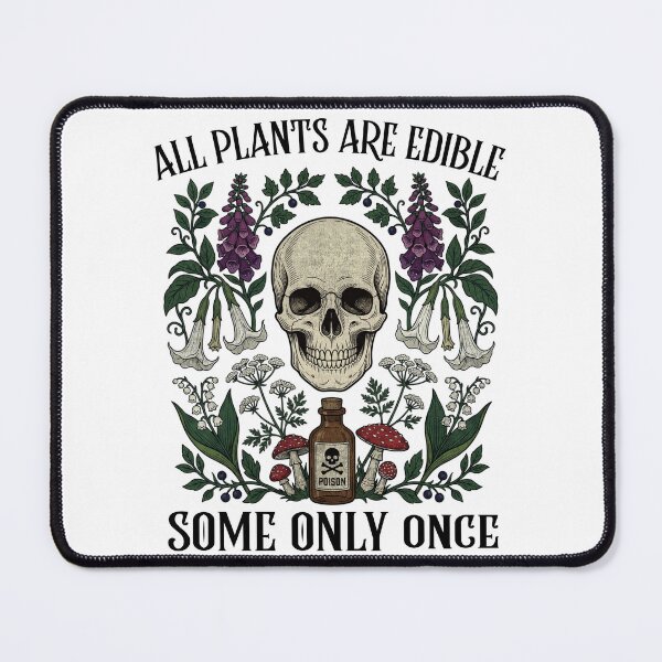 Item preview, All Plants Are Edible Gothic Botanical Poison Garden designed and sold by FreshVibe Prints.