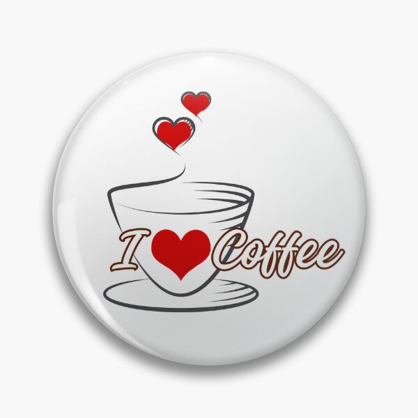 Item preview, Hearts with "I love coffee" designed and sold by Coffee & Designs.