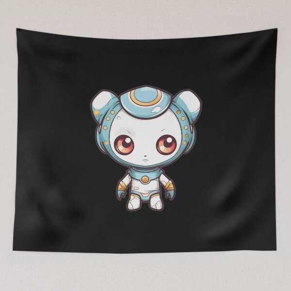 Item preview, Cute Kawaii Space Robot Chibi Sci Fi Character Design designed and sold by CyfroweMysli.