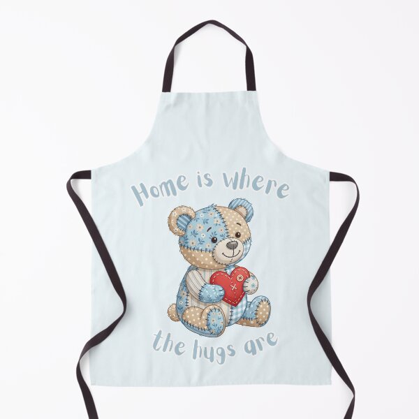 Item preview, Home Is Where the Hugs Are — Cute Patchwork Teddy Bear Baby Blue designed and sold by Marlene Wagenhofer.