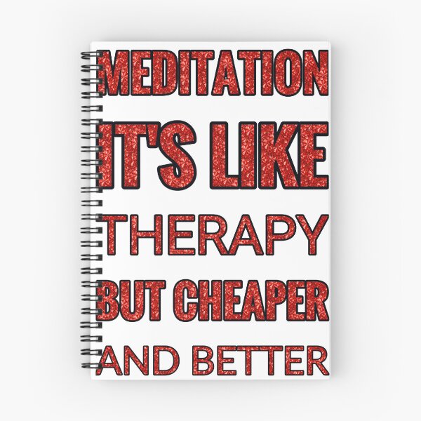 Item preview, Meditation It'S Like Therapy But Cheaper And Better Red Rhinestone designed and sold by TheIconSmith.