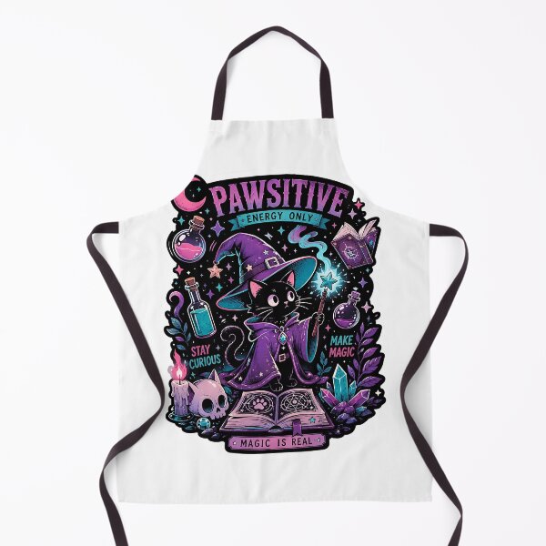 Item preview, Meowgic Purrfectly Chaotic Witch Cat designed and sold by Jaideep Walia.