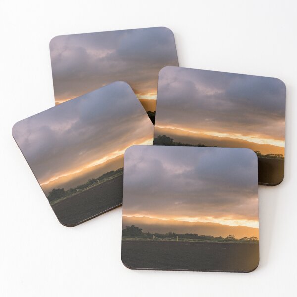 Item preview, Stormy Hawaiian Sunset - Rose Gold and Amethyst Clouds and Mists designed and sold by Georgia Mizuleva.