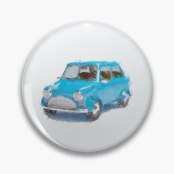 Item preview, Nostalgic European Vibe Blue Car designed and sold by WhiteBreeze.