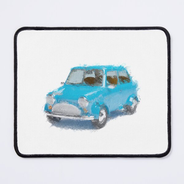 Item preview, Nostalgic European Vibe Blue Car designed and sold by WhiteBreeze.