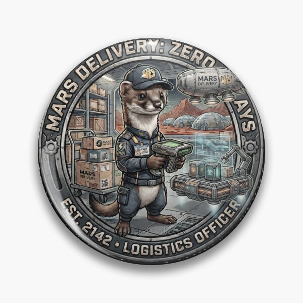Item preview, Mars Delivery Space Ferret Logistics Officer Badge designed and sold by Omni Craft .