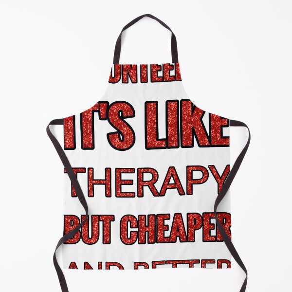 Item preview, Volunteering It'S Like Therapy But Cheaper And Better Red Rhinestone designed and sold by TheIconSmith.