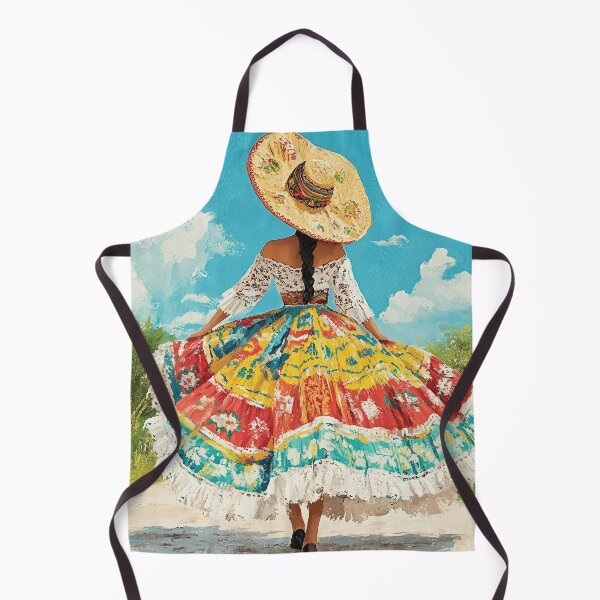 Item preview, Mexican Folklorico Dress Print, Colorful Latina Wall Art designed and sold by redpoppycreates.