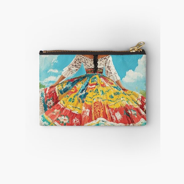 Item preview, Mexican Folklorico Dress Print, Colorful Latina Wall Art designed and sold by redpoppycreates.