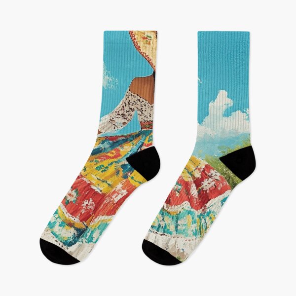 Item preview, Mexican Folklorico Dress Print, Colorful Latina Wall Art designed and sold by redpoppycreates.