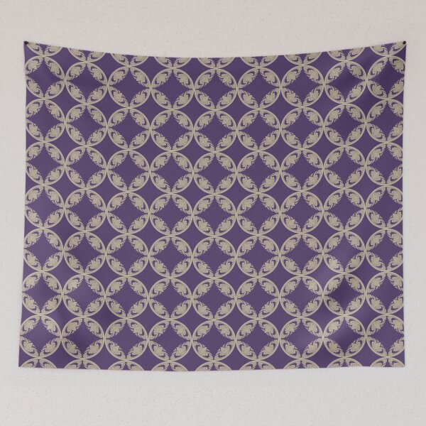 Item preview, Plum Purple and Gold Thai Shippo Pattern designed and sold by Novalgic.