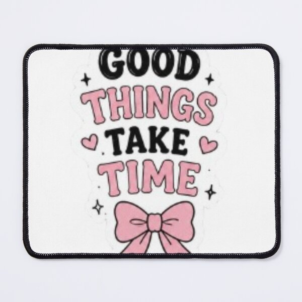 Item preview, Good Things Take Time Cute Sticker | Pink Bow Aesthetic Motivational Quote | Soft Girl Vibes designed and sold by Jyotisima8929.