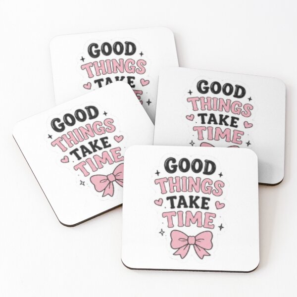 Item preview, Good Things Take Time Cute Sticker | Pink Bow Aesthetic Motivational Quote | Soft Girl Vibes designed and sold by Jyotisima8929.