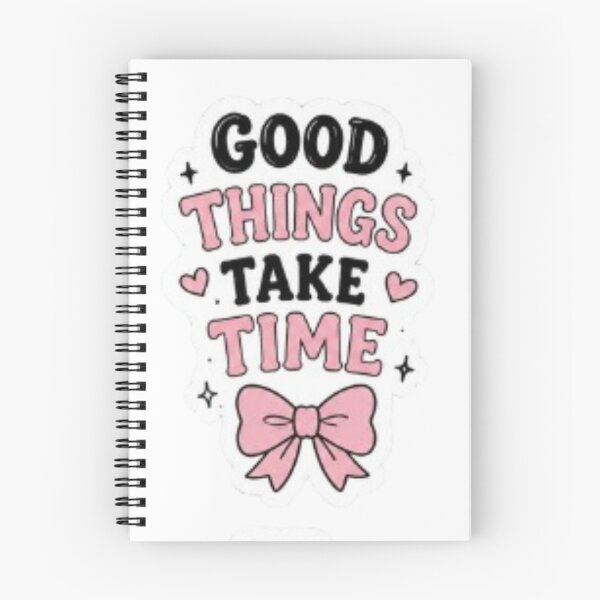 Item preview, Good Things Take Time Cute Sticker | Pink Bow Aesthetic Motivational Quote | Soft Girl Vibes designed and sold by Jyotisima8929.