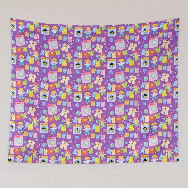 Item preview, Playful Laundry Day Seamless Pattern  designed and sold by KJackArtwork.