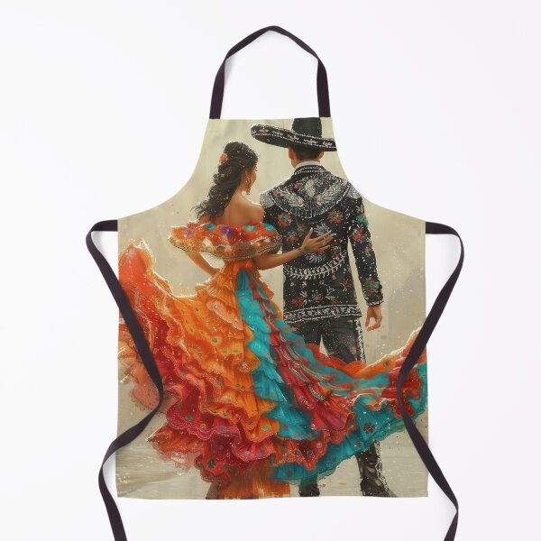 Item preview, Colorful Mexican Folk Couple designed and sold by redpoppycreates.